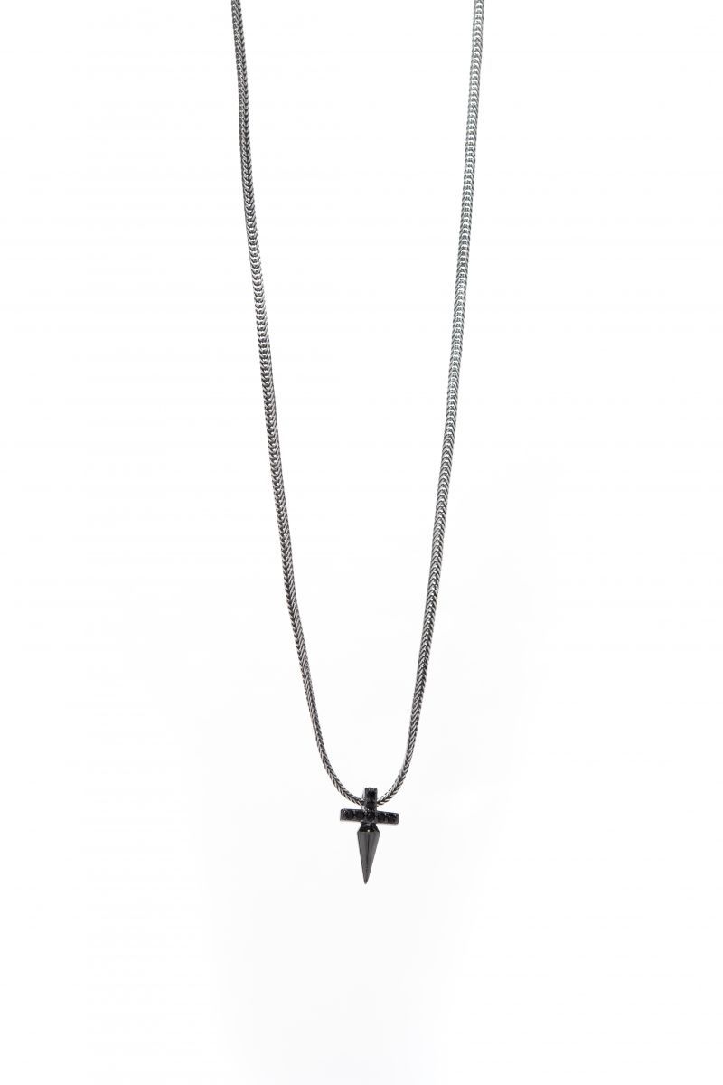 Φωτογραφία από Cross in platinum-plated 925° silver with chain (AGI318-C)