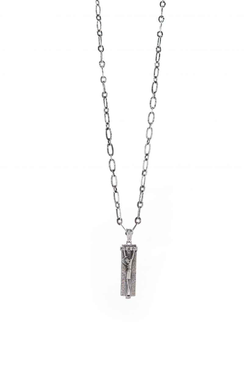 Φωτογραφία από Cross in platinum-plated 925° silver with chain (AGI323-C)