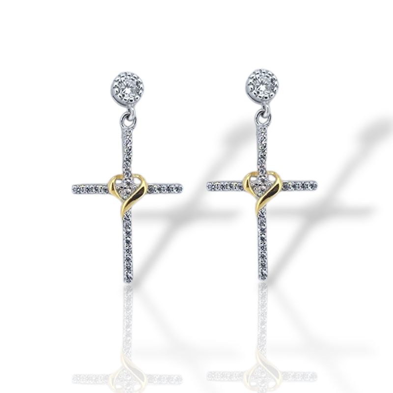 Φωτογραφία από Σκουλαρίκια απο ασήμι 925° (BEN295/Ο)