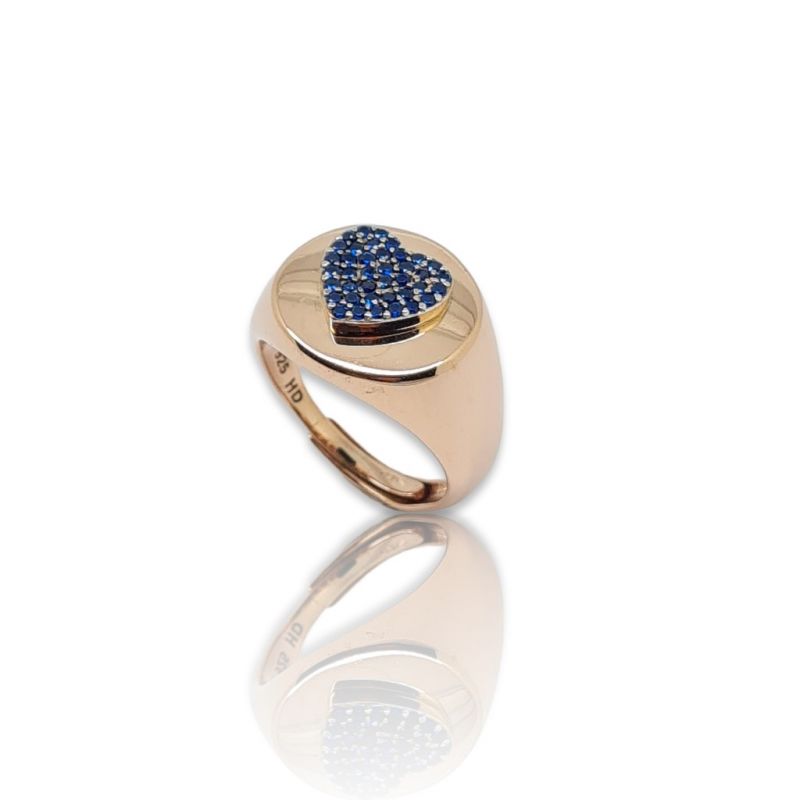 Φωτογραφία από Anello cuore in argento 925° dorato (code FC001108)