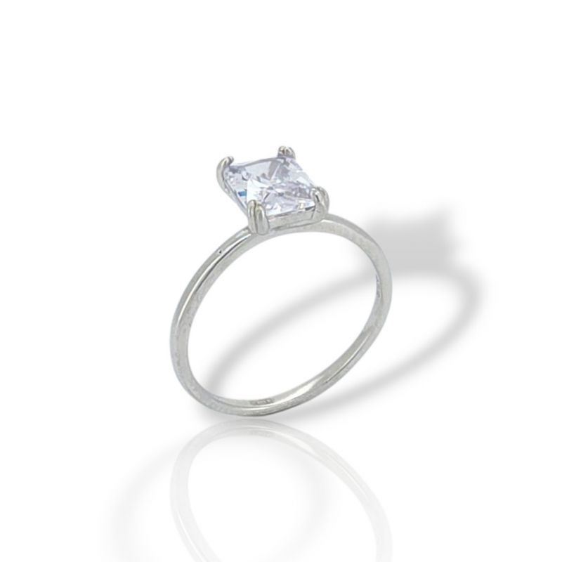 Φωτογραφία από Silver single synthetic stone ring 925°  (code FC002791)