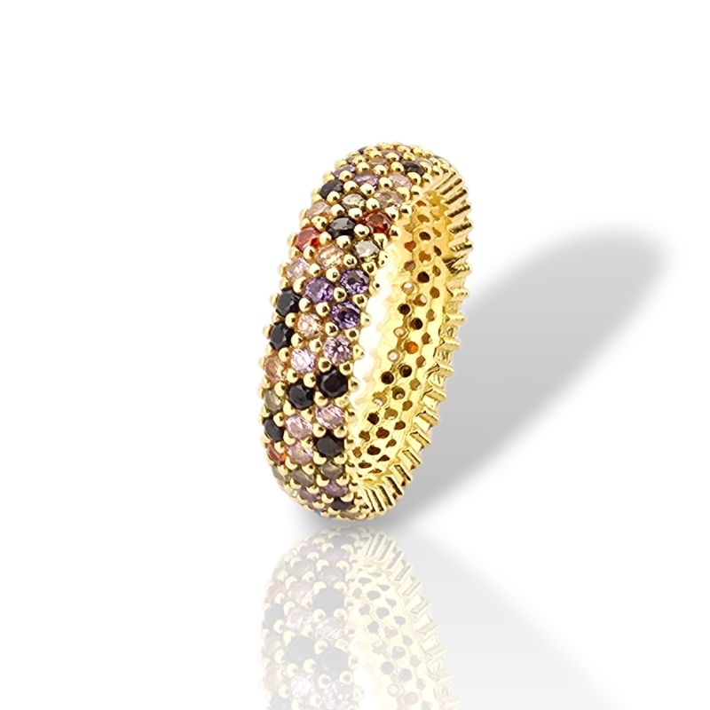 Φωτογραφία από Ασημένιο δαχτυλίδι απο επιχρυσωμένο ασήμι 925°  (code H002848)