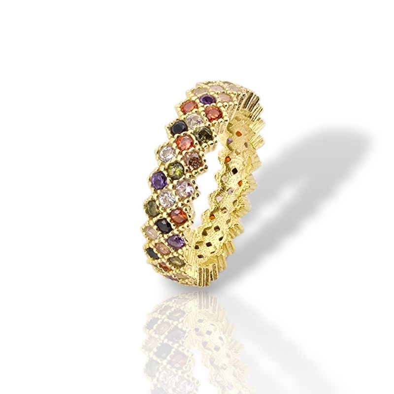 Φωτογραφία από Ασημένιο δαχτυλίδι απο επιχρυσωμένο ασήμι 925°  (code H002849)