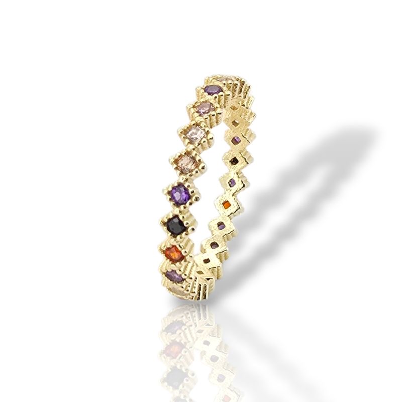 Φωτογραφία από Ασημένιο δαχτυλίδι απο επιχρυσωμένο ασήμι 925°  (code H002850)