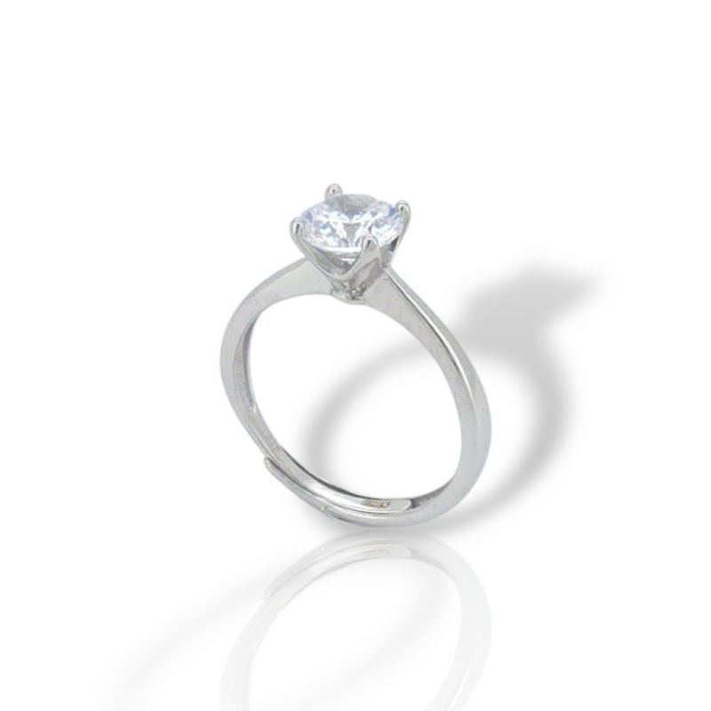 Φωτογραφία από Silver single synthetic stone ring 925°  (code FC004106)