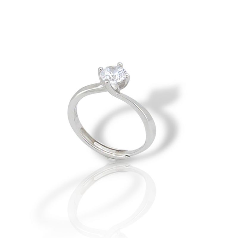 Φωτογραφία από Silver single synthetic stone ring 925°  (code FC004863)