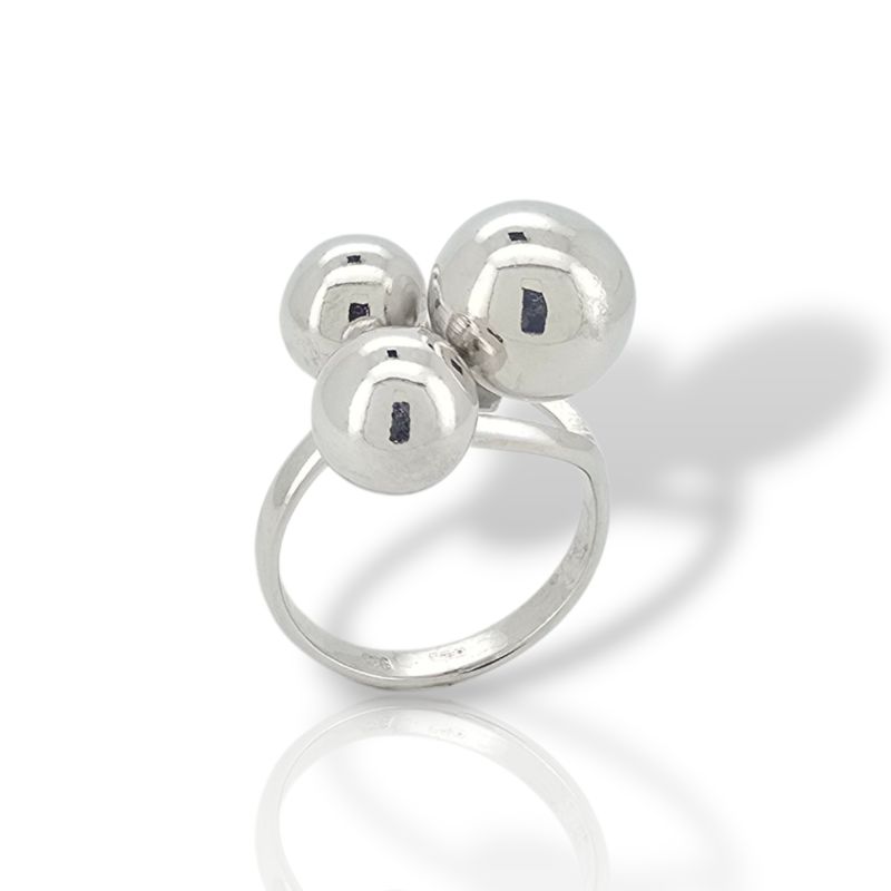 Φωτογραφία από Ασημένιο δαχτυλίδι απο επιπλατινωμένο ασήμι 925° (code FC006210)