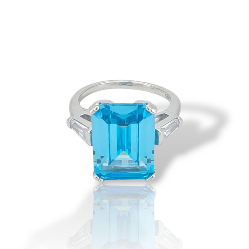 Φωτογραφία από Platinum plated silver 925° ring (code FC006246)