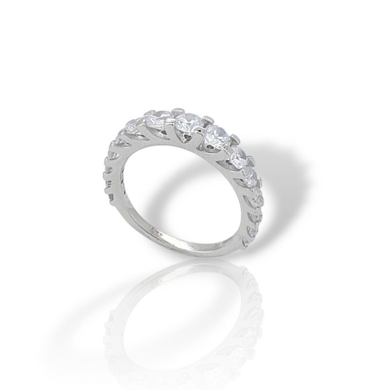 Φωτογραφία από Platinum plated silver 925° ring (code FC006251)