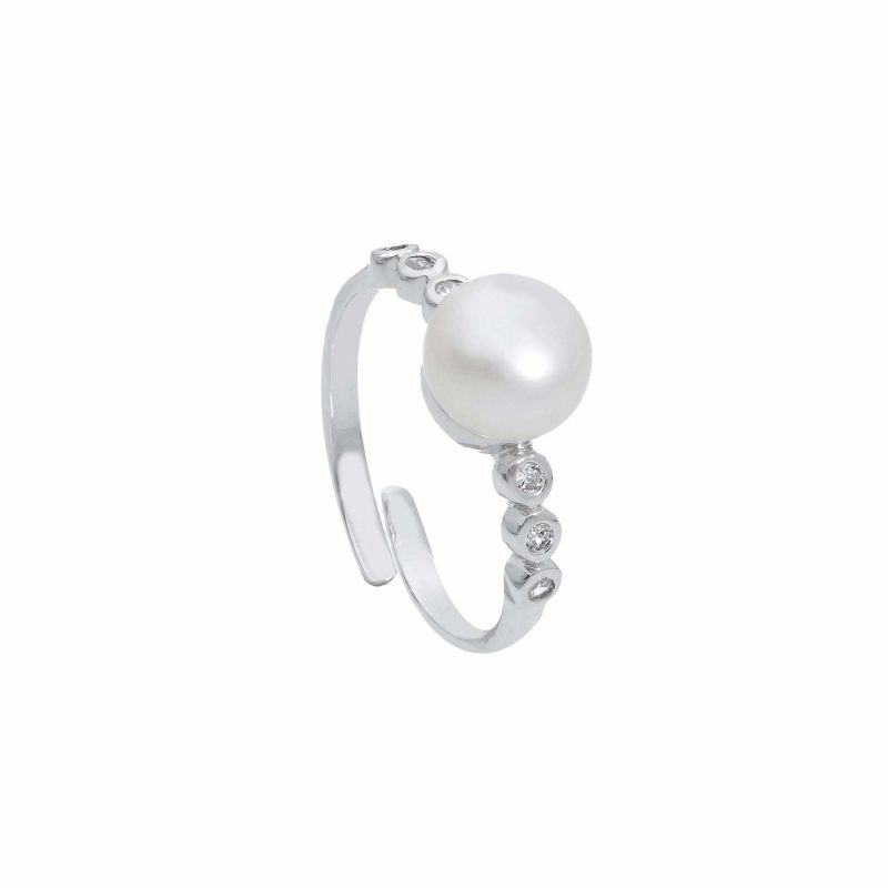 Φωτογραφία από Anello in argento 925° rodiato con Perla (code S165134)