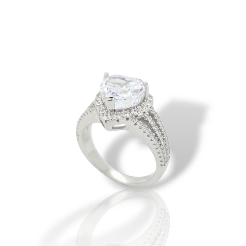 Φωτογραφία από Platinum plated silver  925°  ring (code FCM2796)