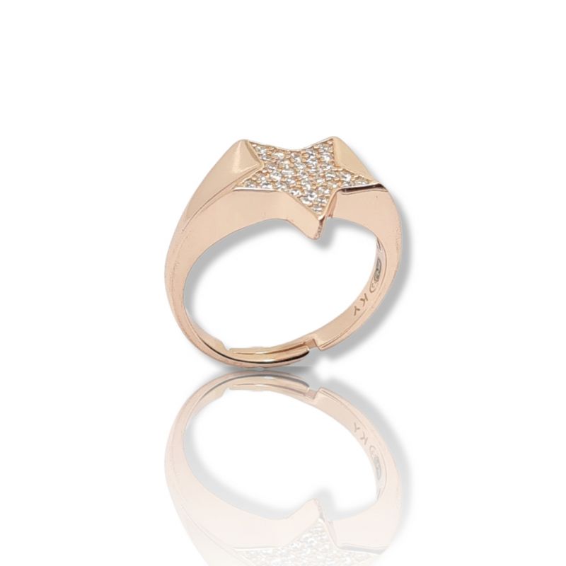 Φωτογραφία από Anello stella in argento 925° dorato (code FC003012)