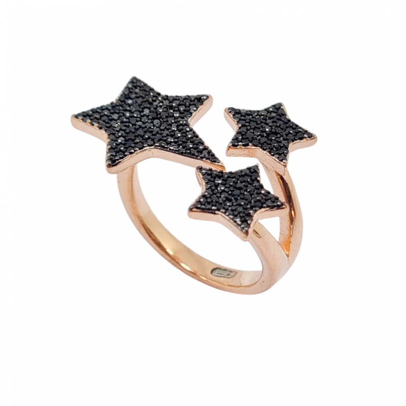 Φωτογραφία από Rose gold plated silver  925° star ring (code FC001648)