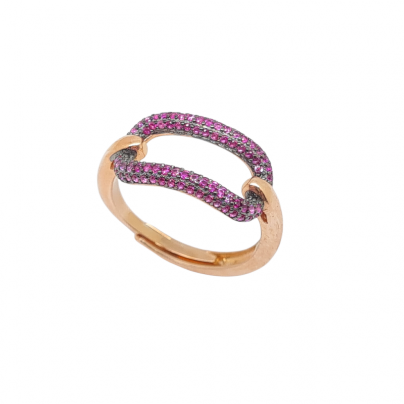 Φωτογραφία από Rose gold plated silver  925° ring (code FC001754)