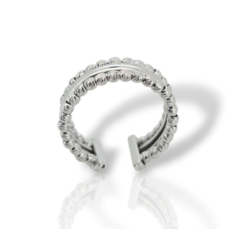 Φωτογραφία από Ασημένιο δαχτυλίδι απο επιπλατινωμένο ασήμι 925° (code SVX2501028)