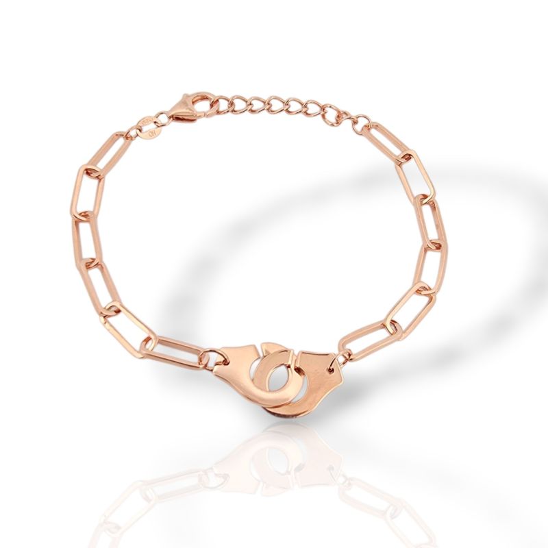 Φωτογραφία από Βραχιόλι 925º με πλέξη κορδόνι σε ροζ επιχρύσωση ( code FC005098 ) 