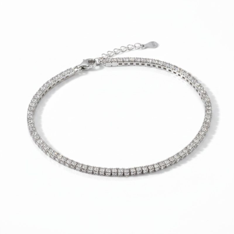 Φωτογραφία από Platinum plated silver 925º riviera bracelet  (code GEM006531)