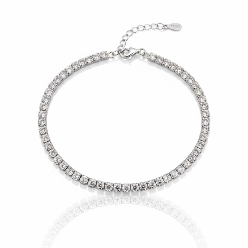 Φωτογραφία από Platinum plated silver 925º tennis bracelet  (code GEM006534)