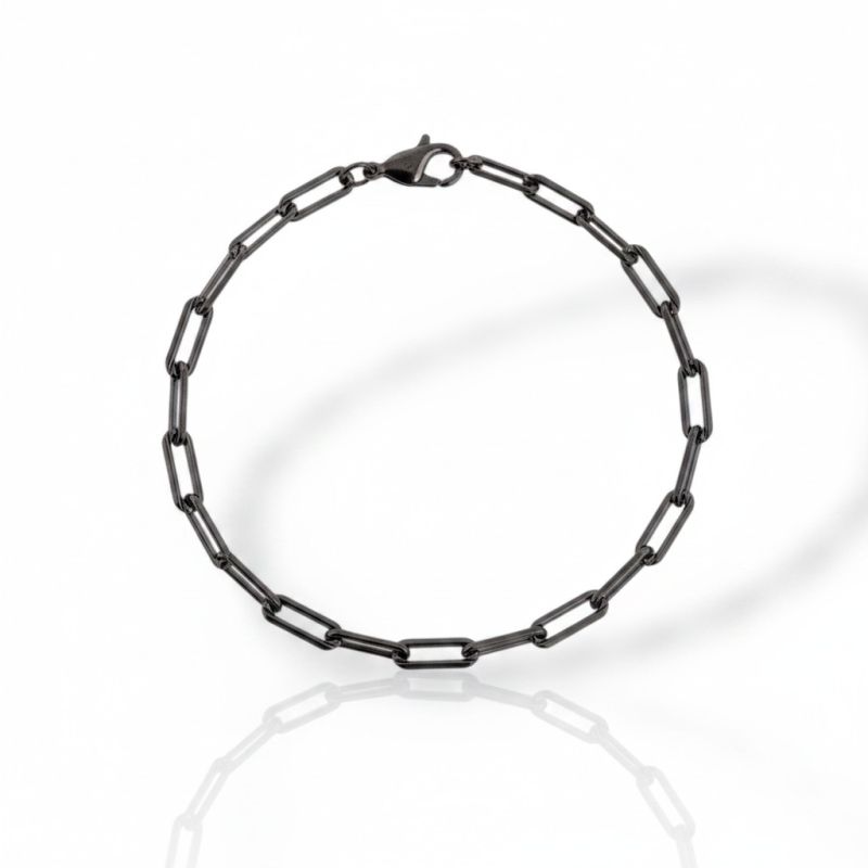 Φωτογραφία από Black platinum plated silver 925º bracelet (code FC006882)
