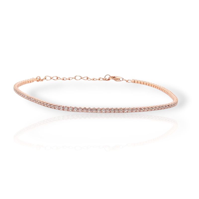 Φωτογραφία από Ριβιέρα ασημένια 925° επιχρυσωμένη ροζ (code FC008619)