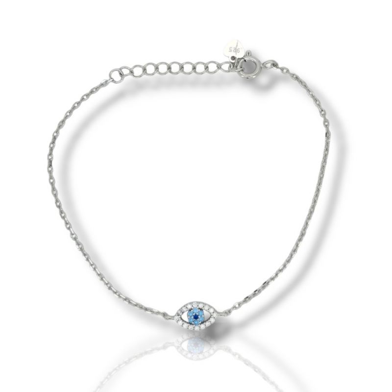 Φωτογραφία από Bracciale in argento con occhio e corona 925º  (code FC011389)