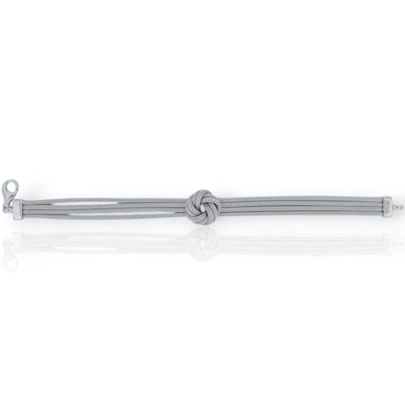 Φωτογραφία από Βραχιόλι κόμπος απο επιπλατινωμένο ασήμι 925 (code SVX1403098) 