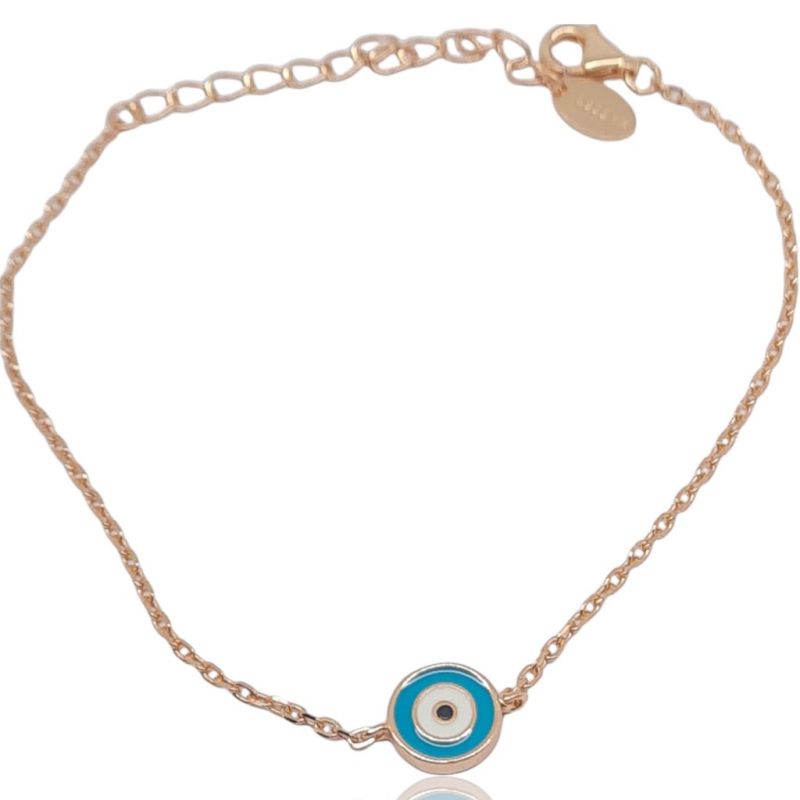 Φωτογραφία από Rose gold plated silver 925º evil eye bracelet (code FC003782)