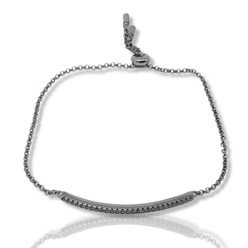 Φωτογραφία από Bracciale in argento 925º rodiato nero   (code FC005993)