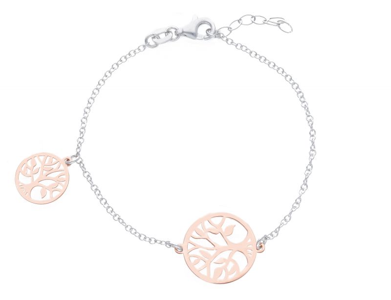 Φωτογραφία από Platinum plated silver 925° bracelet with the tree of life (code S212206)