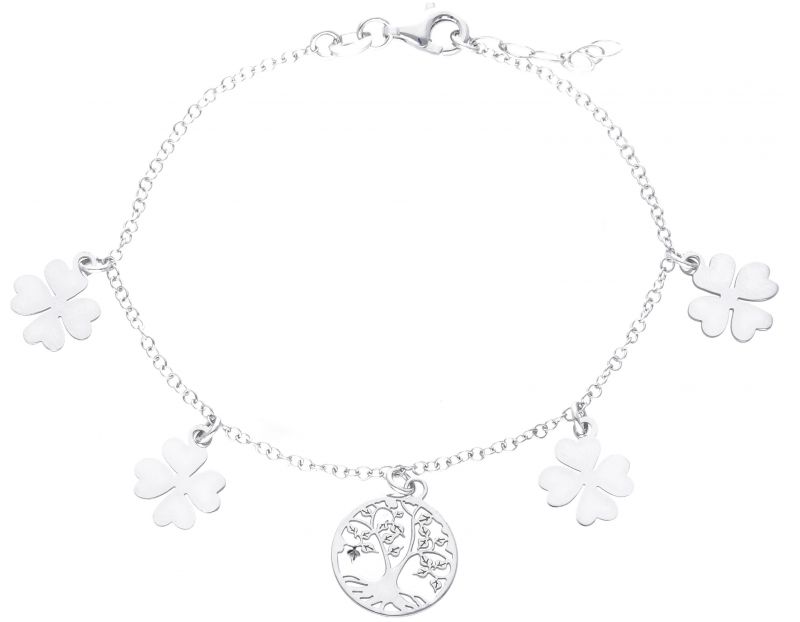 Φωτογραφία από  Platinum plated silver 925° bracelet with the tree of life (code S218679)