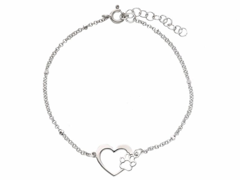 Φωτογραφία από Platinum plated silver 925° heart bracelet  (code S220961)