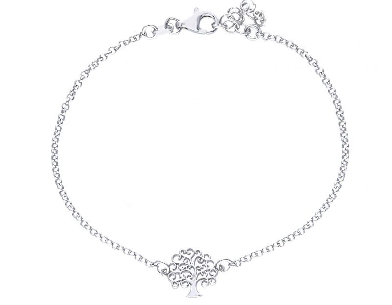 Φωτογραφία από  Platinum plated silver bracelet with the tree of life (code S223790)
