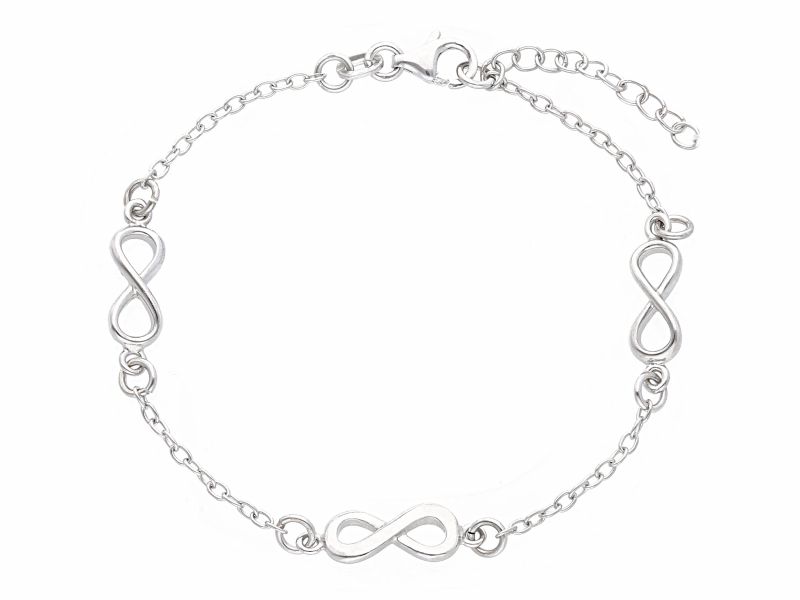 Φωτογραφία από Bracciale infinito in argento 925° rodiato (code S223791)