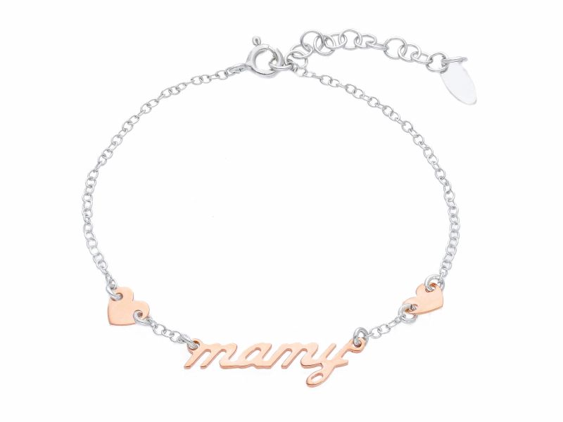 Φωτογραφία από Platinum plated silver 925° mommy bracelet (code S234192)