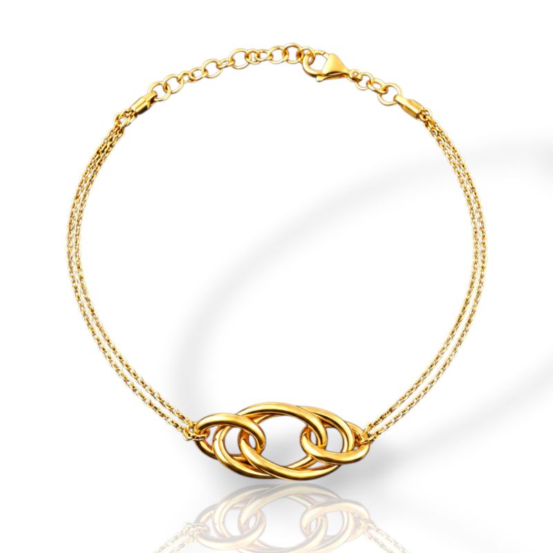 Φωτογραφία από Gold plated silver 925º brangle (code SVX2600596)