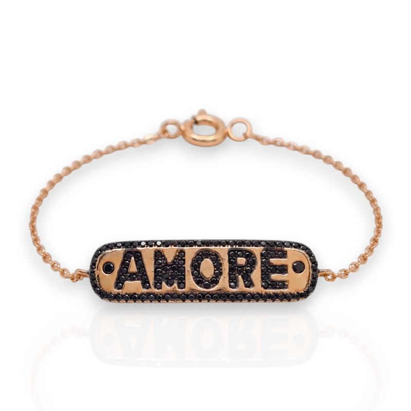 Ασημένιο βραχιόλι AMORE,από επιχρυσωμένο(ροζ) ασήμι 925º (code FC004771) Φωτογραφία από Ασημένιο βραχιόλι AMORE,από επιχρυσωμένο(ροζ) ασήμι 925º (code FC004771)