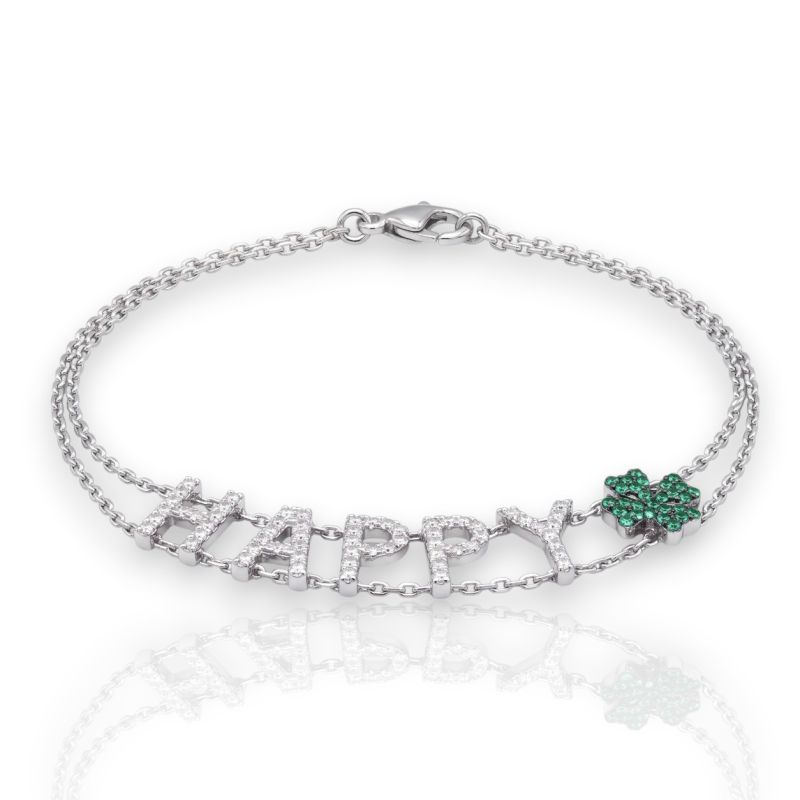 Φωτογραφία από Bracciale HAPPY in argento 925º rodiato (code FC005083)