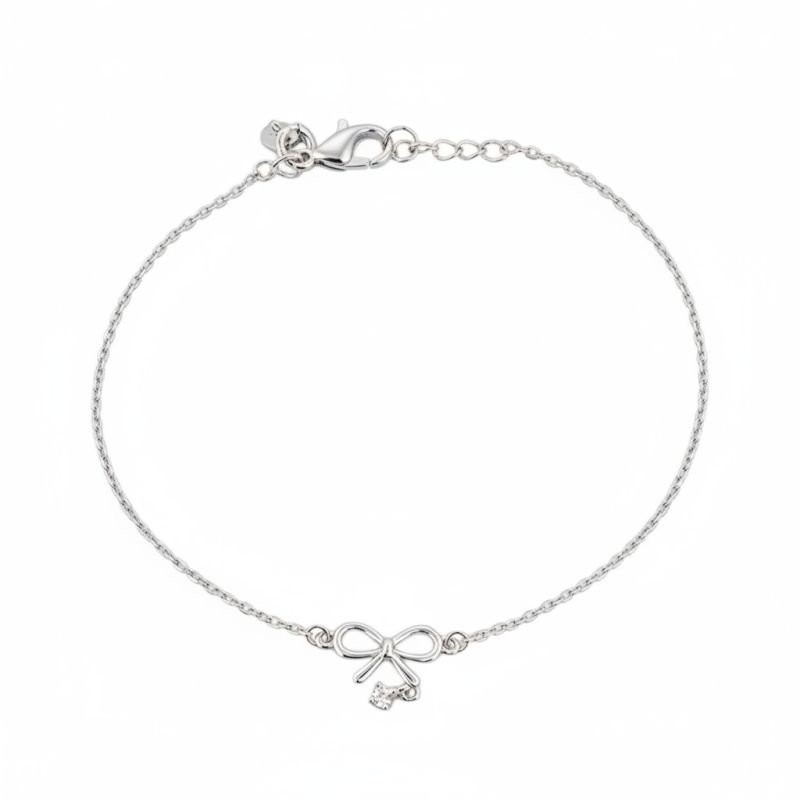Φωτογραφία από Silver Bracelet with Zircon and Elegant Bow  (code FC011268)