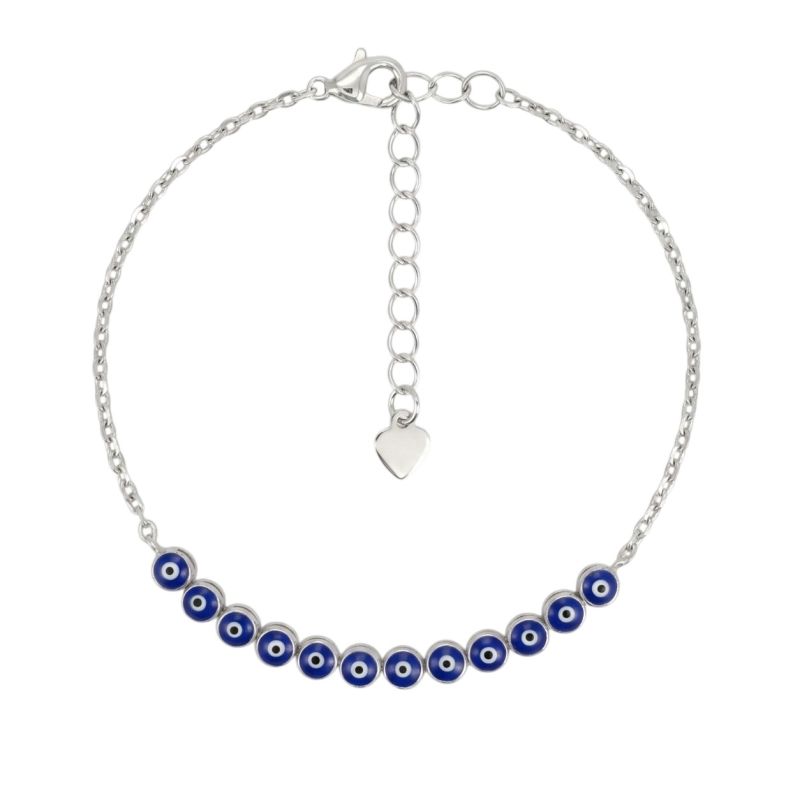 Φωτογραφία από Platinum plated silver 925º evil eye bracelet (code FC011414)