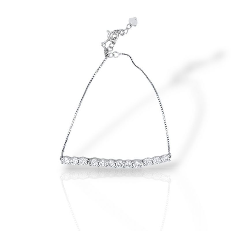 Φωτογραφία από Platinum plated silver 925º bracelet with synthetic stones (code FC2793)