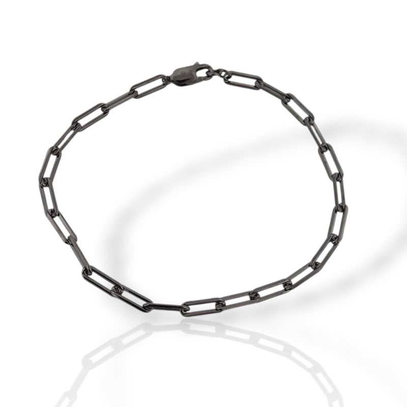 Φωτογραφία από Βραχιόλι ασημένια 925° επιπλατινωμένη μαύρη (code FC006882)