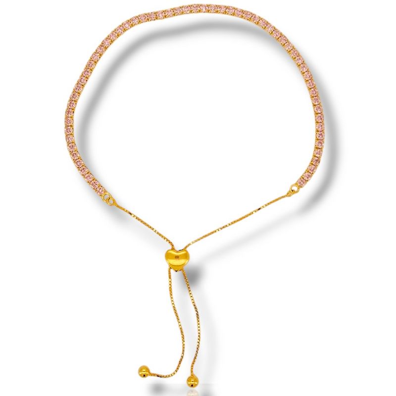 Φωτογραφία από Yellow gold plated silver 925º riviera bracelet 2.2mm (code FCM009789)