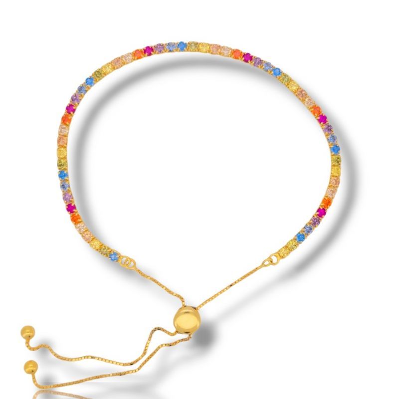 Φωτογραφία από Gold plated silver 925º riviera bracelet 2.2mm (code FCM009811G)