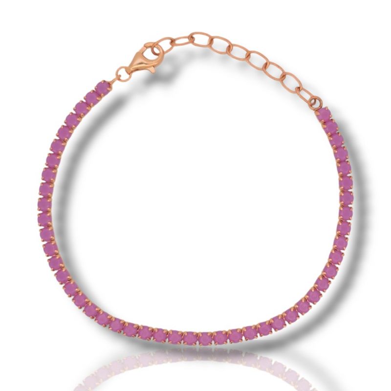 Φωτογραφία από Rose gold plated silver 925º riviera bracelet 2.8mm (code FCM2706)