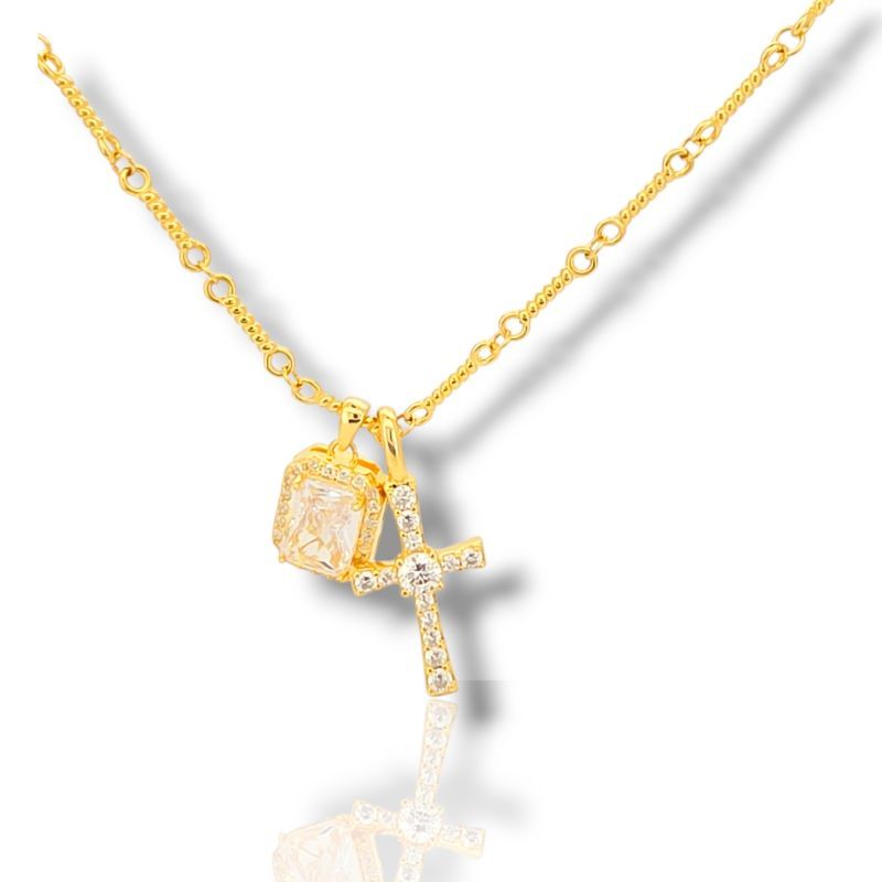 Φωτογραφία από Gold plated silver infinity necklace (code FCM2705)