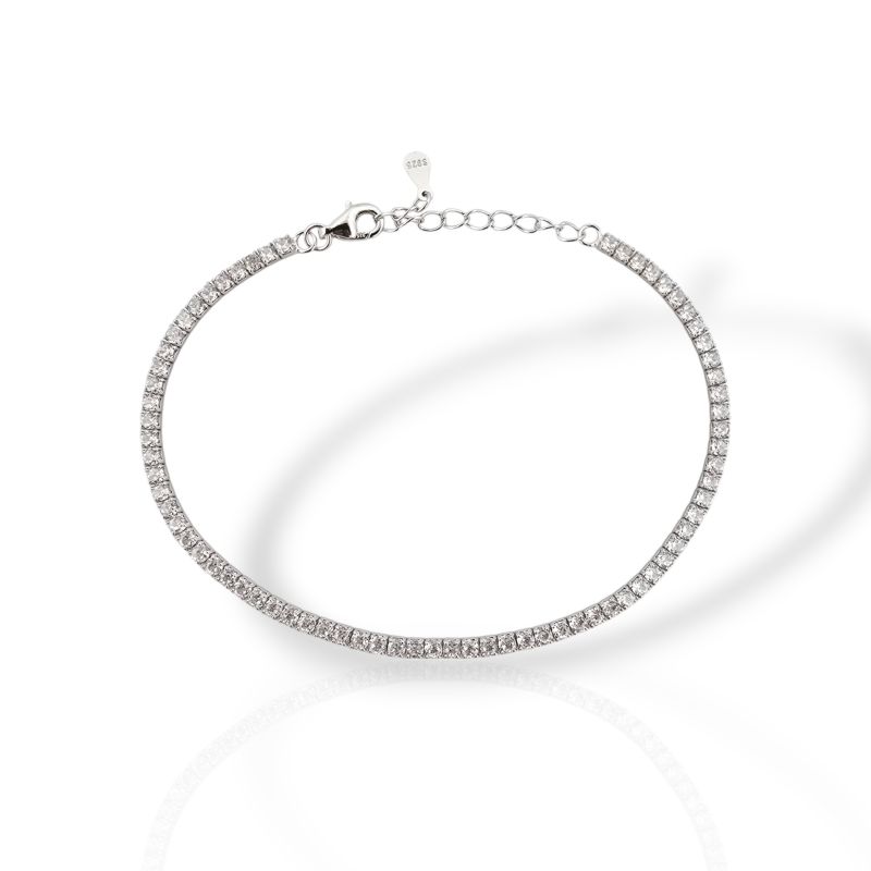 Φωτογραφία από Platinum plated silver 925º riviera bracelet  (code GEM006531)