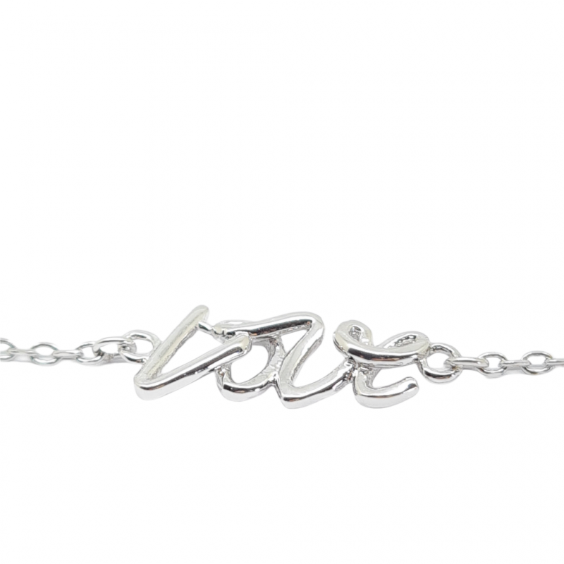 Φωτογραφία από Bracciale LOVE in argento 925º rodiato  (code FC001485)