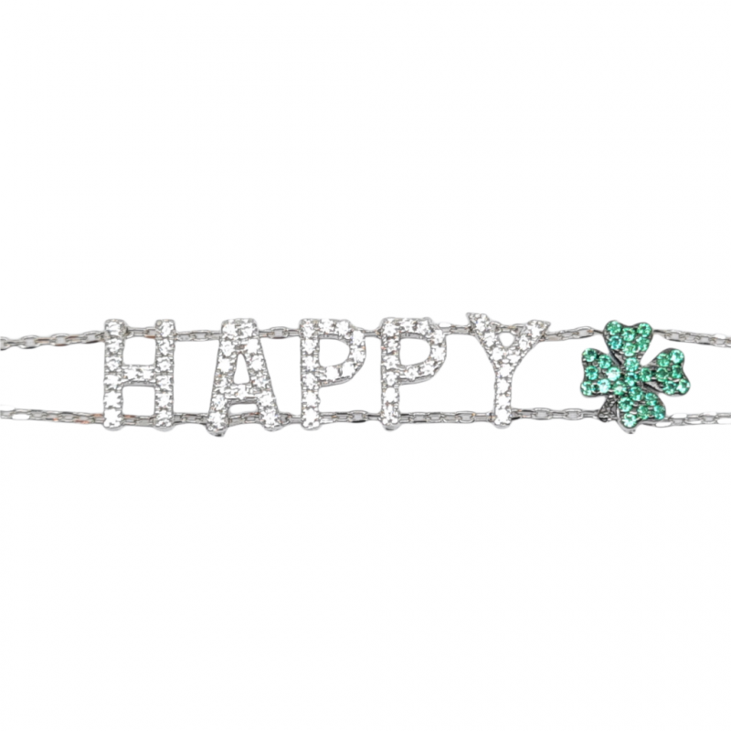Φωτογραφία από Bracciale HAPPY in argento 925º rodiato (code FC005083)