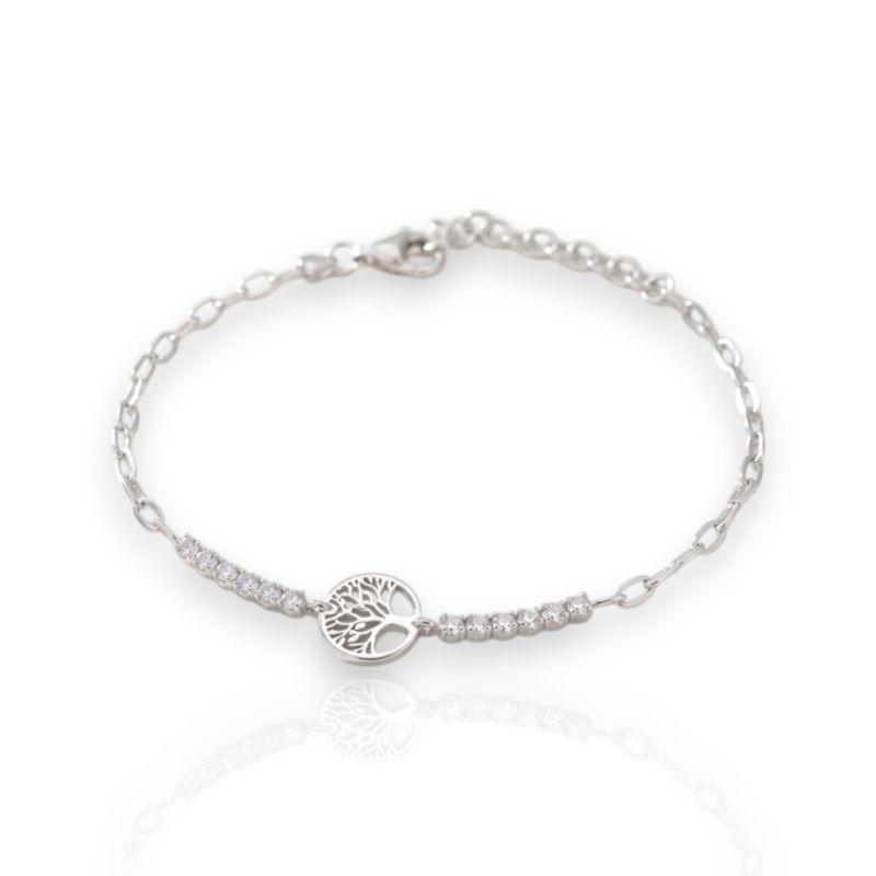 Φωτογραφία από Platinum plated silver 925° bracelet with the tree of life (code SHK00610)
