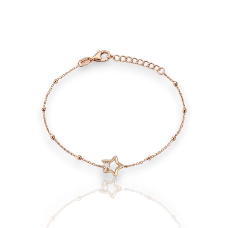 Φωτογραφία από Rose gold plated silver 925° bracelet (code SHK00879)